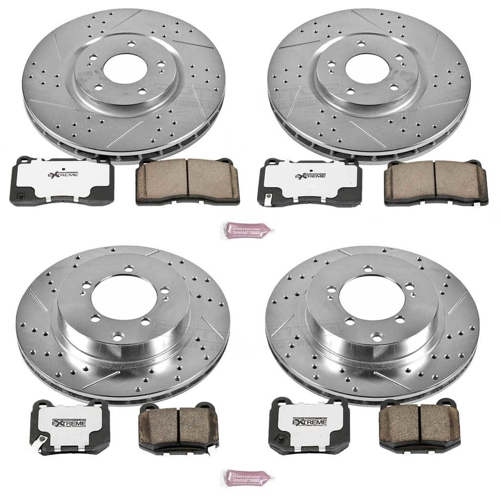 PowerStop K108-26 - Z26 Drilled and Slotted Brake Rotors and Pads Kit