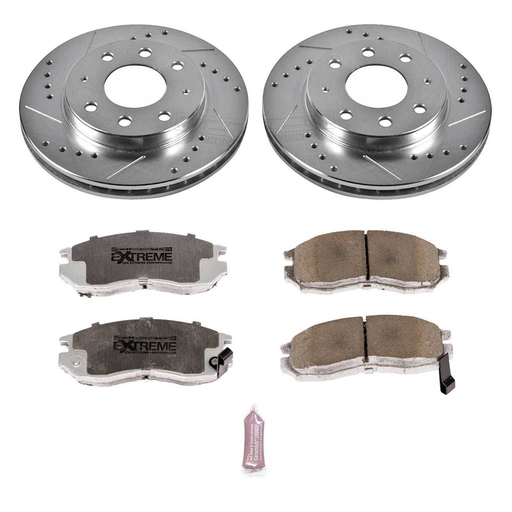 PowerStop K1090-26 - Z26 Drilled and Slotted Brake Rotors and Pads Kit