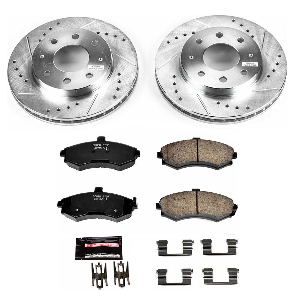 PowerStop K1093 - Z23 Drilled and Slotted Brake Rotors and Pads Kit