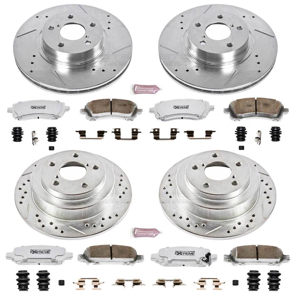 PowerStop K1122-26 - Z26 Drilled and Slotted Brake Rotors and Pads Kit