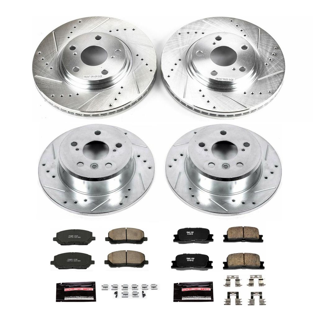 PowerStop K1139 - Z23 Drilled and Slotted Brake Rotors and Pads Kit