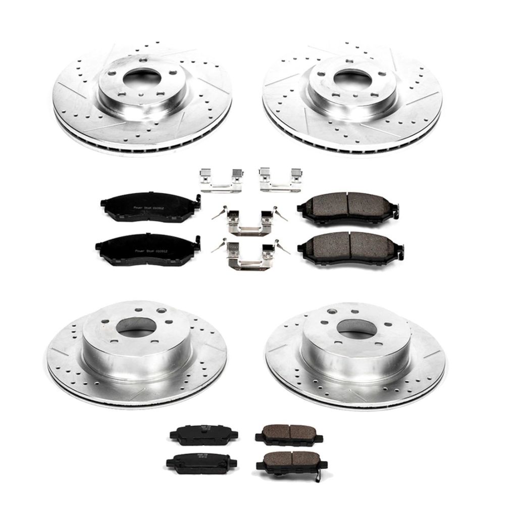 PowerStop K114 - Z23 Drilled and Slotted Brake Rotors and Pads Kit