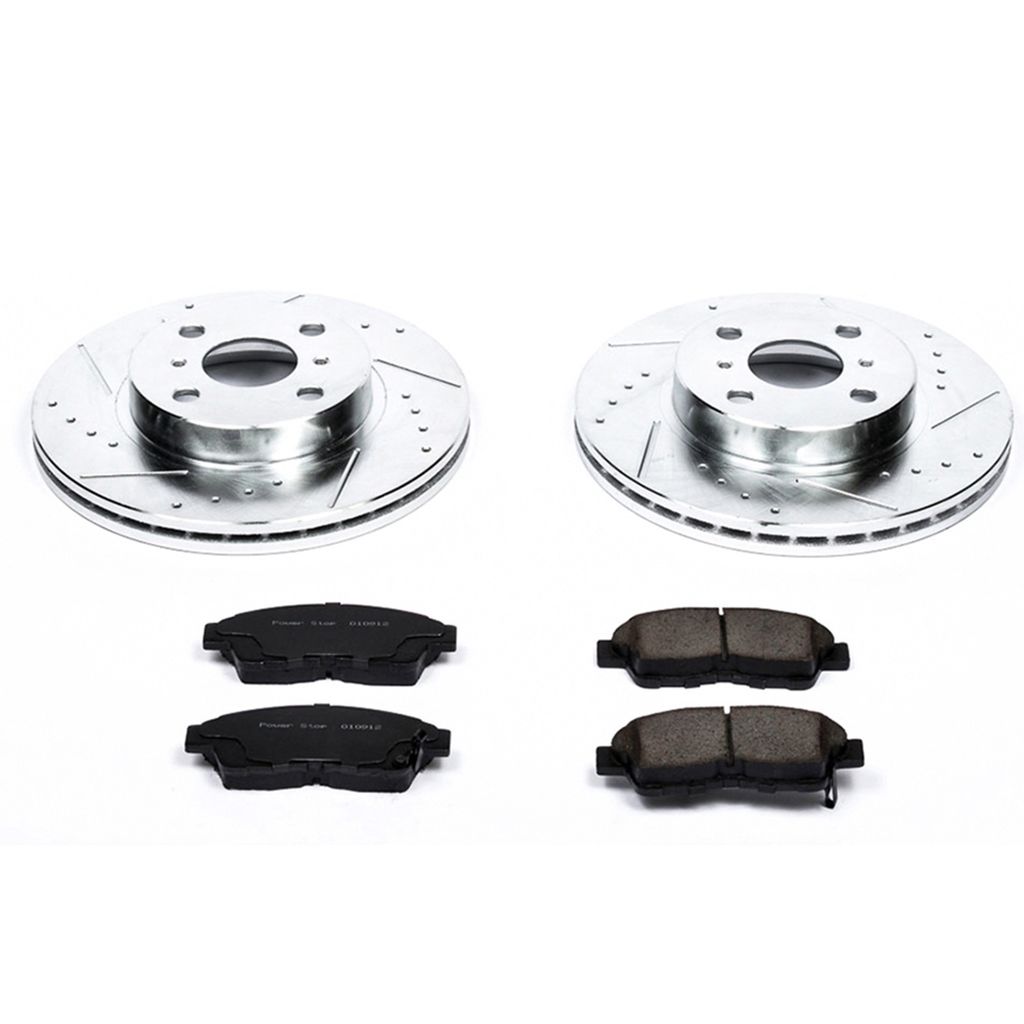PowerStop K1151 - Z23 Drilled and Slotted Brake Rotors and Pads Kit