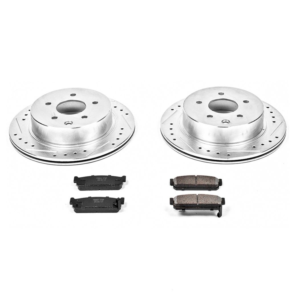 PowerStop K1165 - Z23 Drilled and Slotted Brake Rotors and Pads Kit
