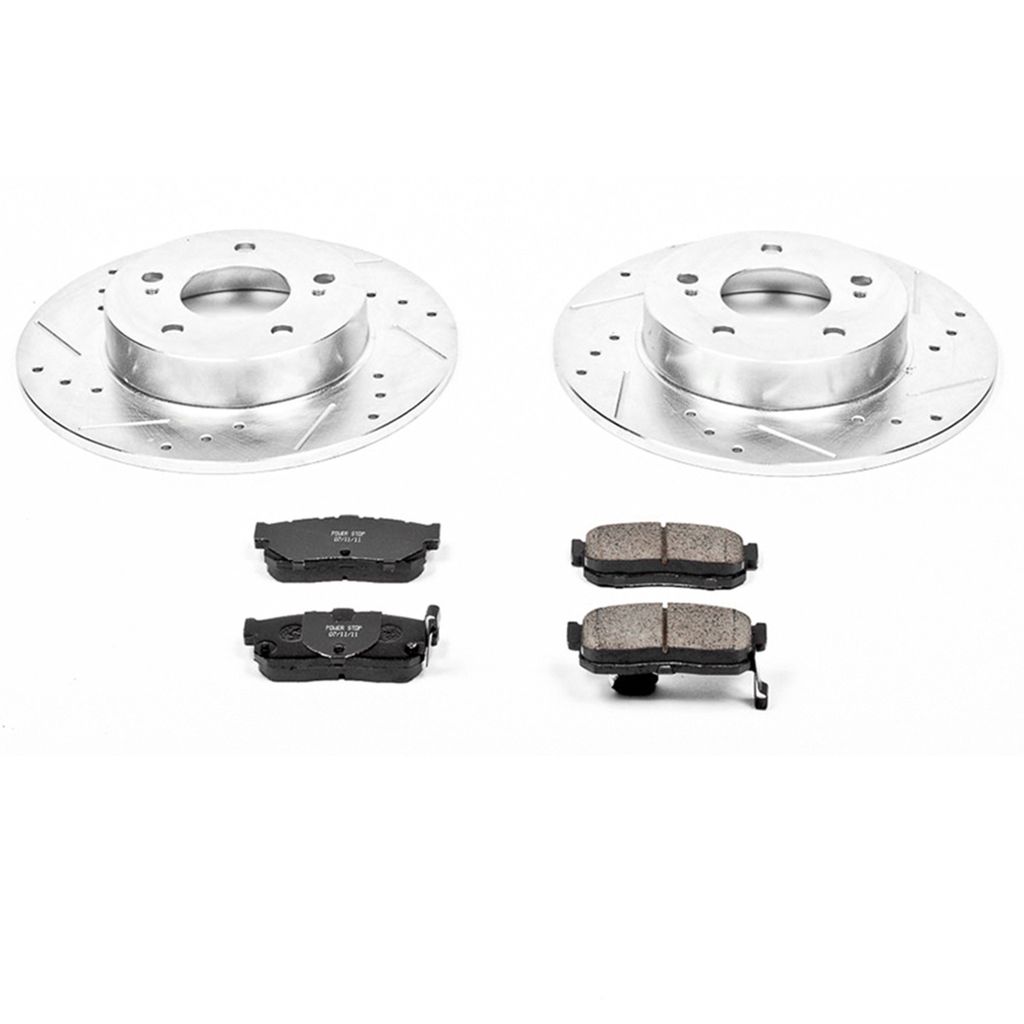 PowerStop K1168 - Z23 Drilled and Slotted Brake Rotors and Pads Kit