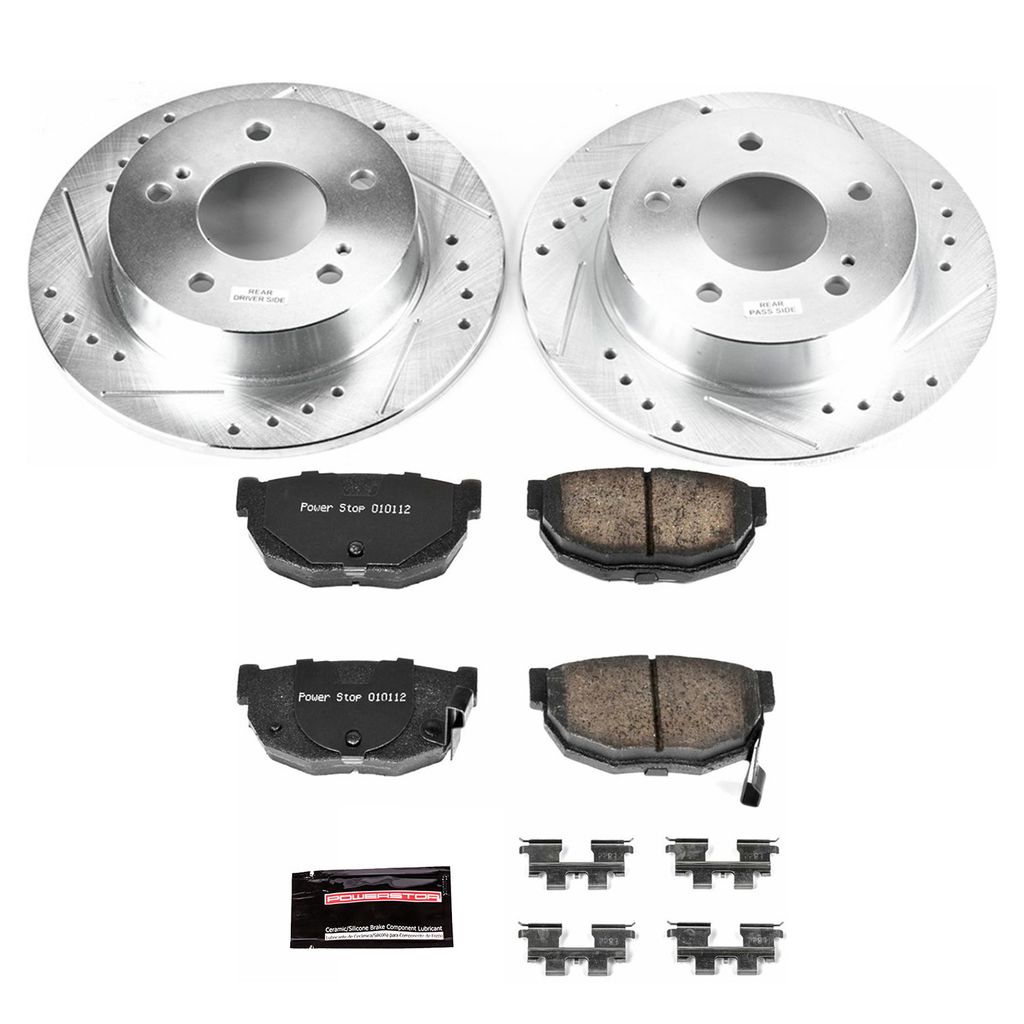 PowerStop K1174 - Z23 Drilled and Slotted Brake Rotors and Pads Kit