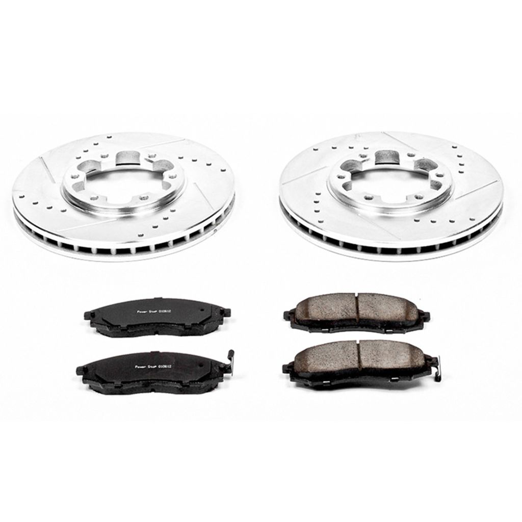 PowerStop K1176 - Z23 Drilled and Slotted Brake Rotors and Pads Kit