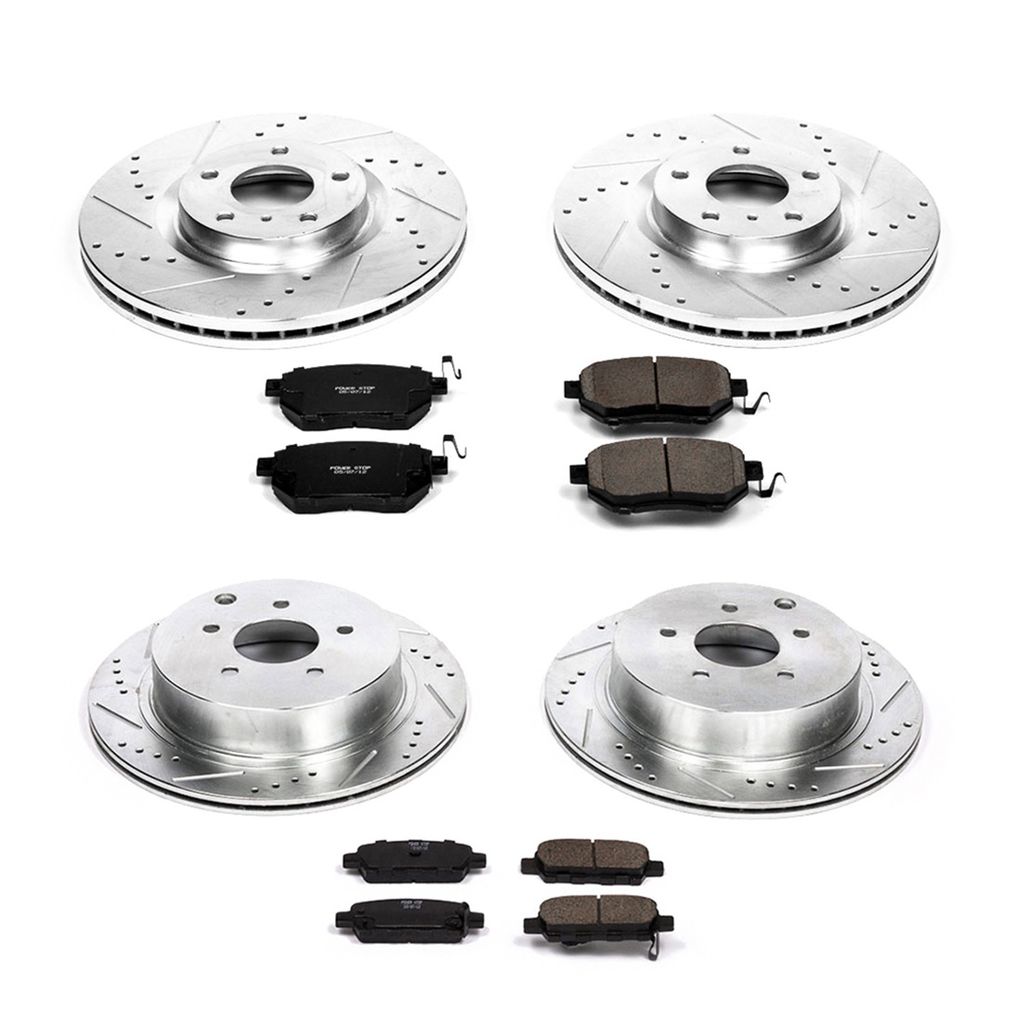 PowerStop K119 - Z23 Drilled and Slotted Brake Rotors and Pads Kit