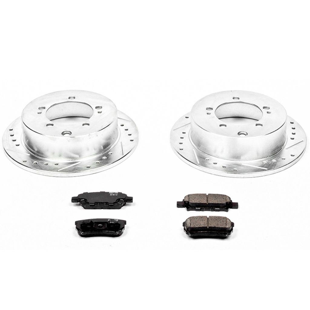 PowerStop K1202 - Z23 Drilled and Slotted Brake Rotors and Pads Kit