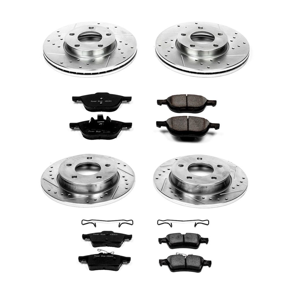 PowerStop K121 - Z23 Drilled and Slotted Brake Rotors and Pads Kit
