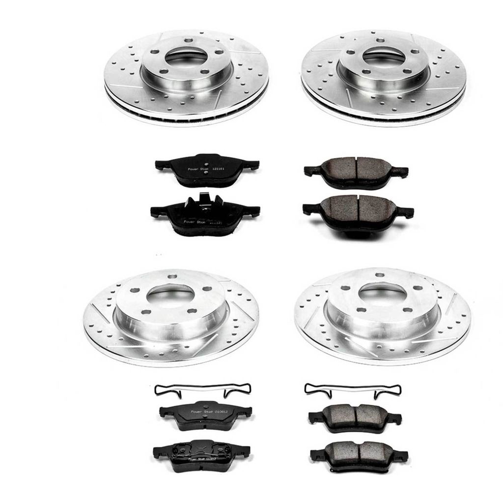 PowerStop K122 - Z23 Drilled and Slotted Brake Rotors and Pads Kit