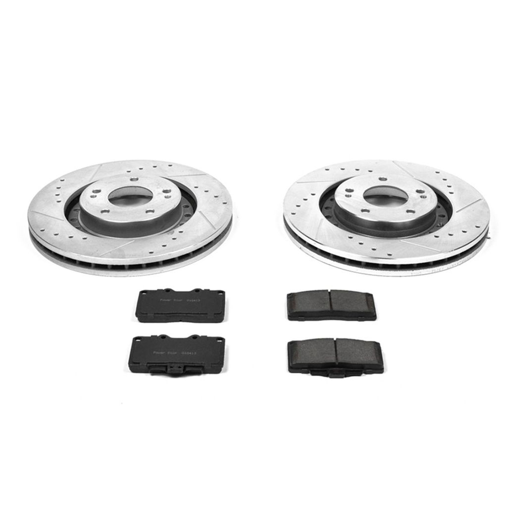 PowerStop K1222 - Z23 Drilled and Slotted Brake Rotors and Pads Kit