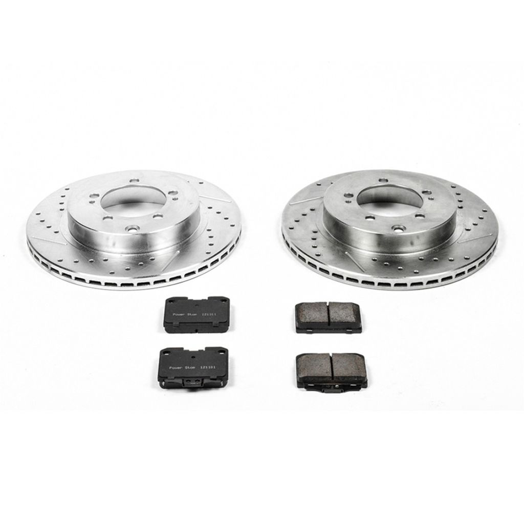 PowerStop K1226 - Z23 Drilled and Slotted Brake Rotors and Pads Kit