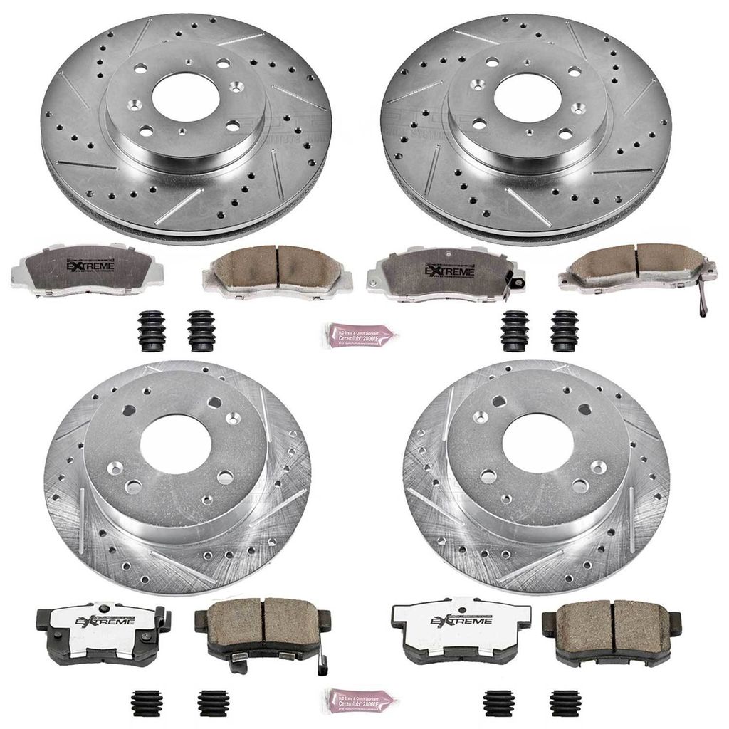 PowerStop K1238-26 - Z26 Drilled and Slotted Brake Rotors and Pads Kit