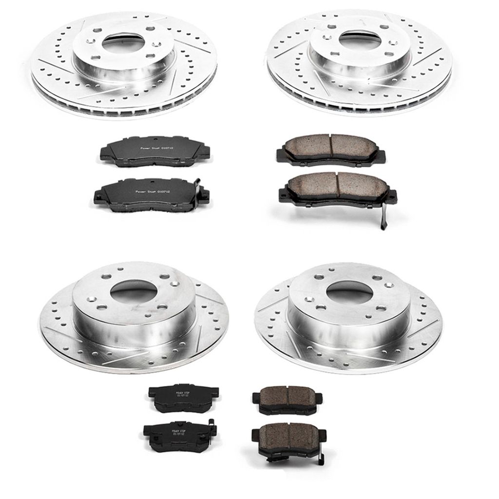 PowerStop K1238 - Z23 Drilled and Slotted Brake Rotors and Pads Kit