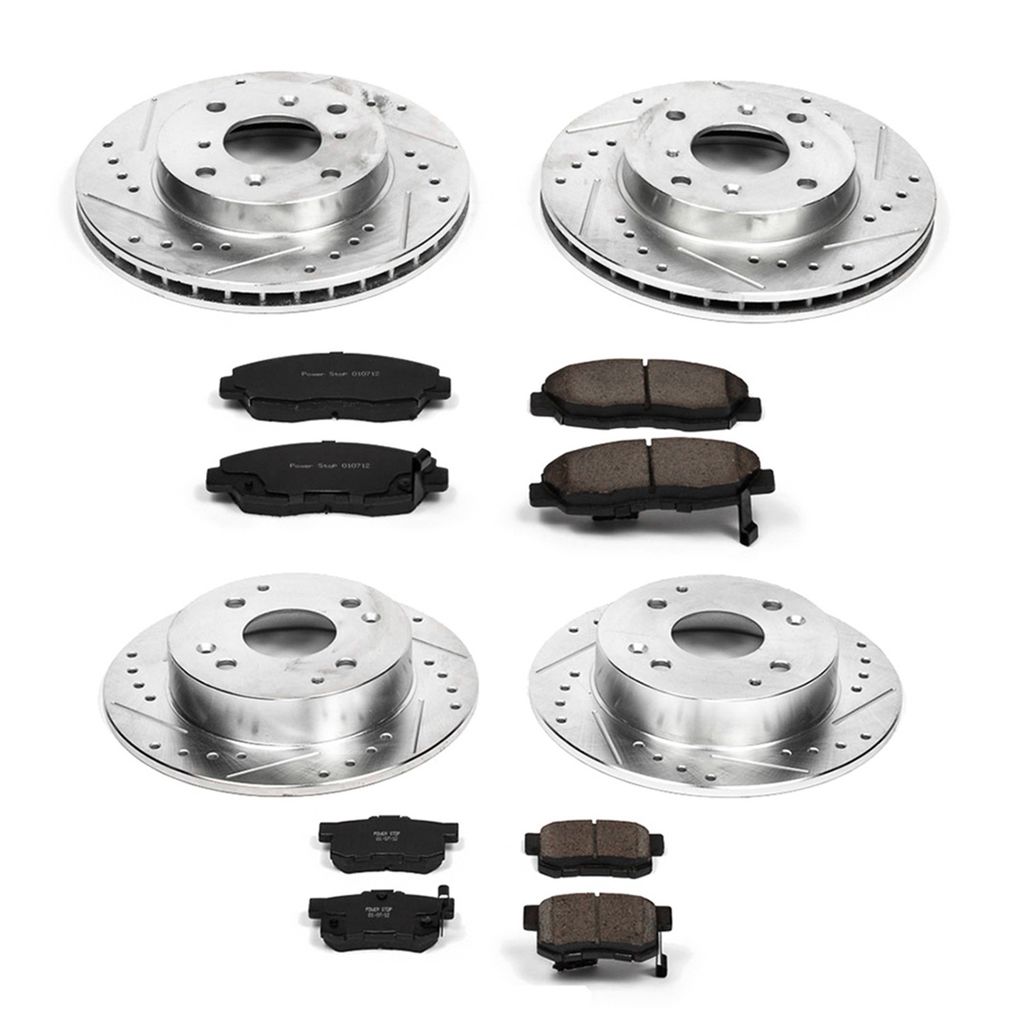 PowerStop K1240 - Z23 Drilled and Slotted Brake Rotors and Pads Kit