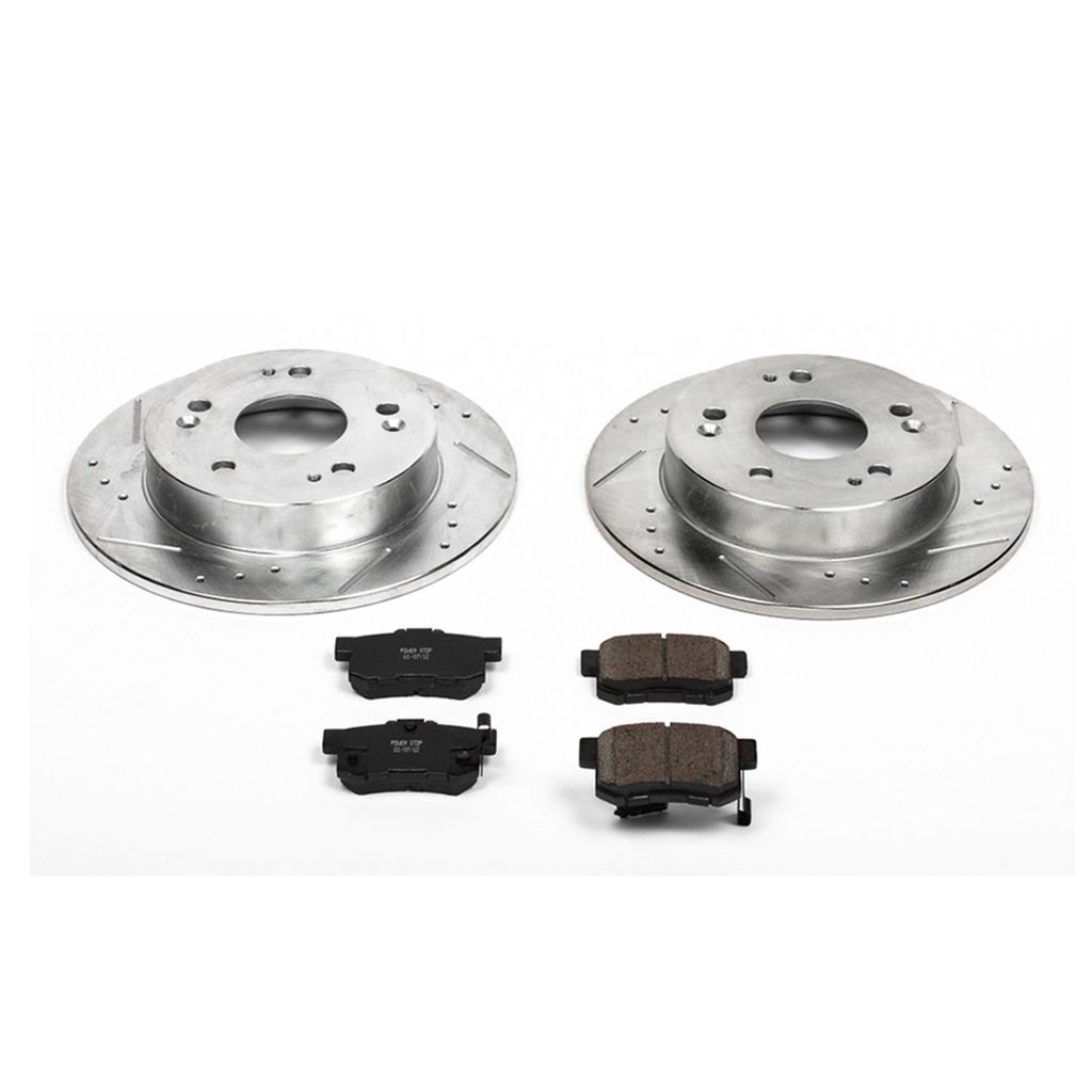 PowerStop K1243 - Z23 Drilled and Slotted Brake Rotors and Pads Kit