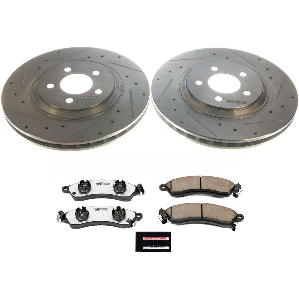 PowerStop K1304-26 - Z26 Drilled and Slotted Brake Rotors and Pads Kit