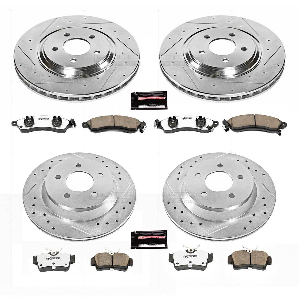 PowerStop K1305-26 - Z26 Drilled and Slotted Brake Rotors and Pads Kit