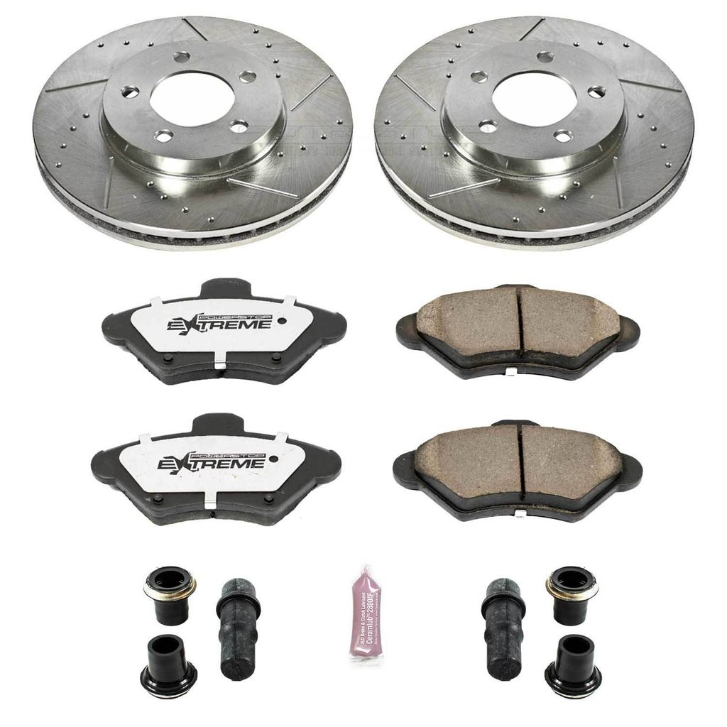 PowerStop K1325-26 - Z26 Drilled and Slotted Brake Rotors and Pads Kit