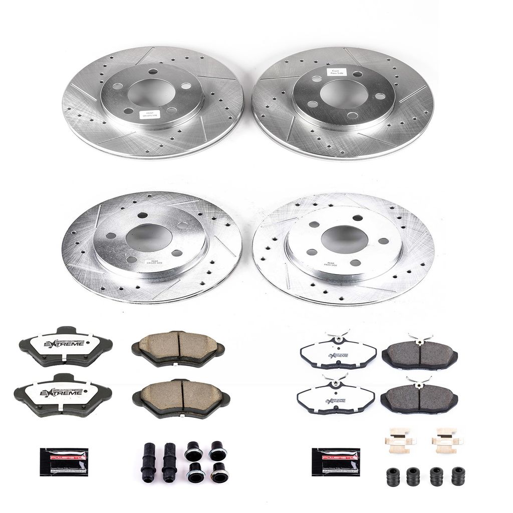 PowerStop K1326-26 - Z26 Drilled and Slotted Brake Rotors and Pads Kit