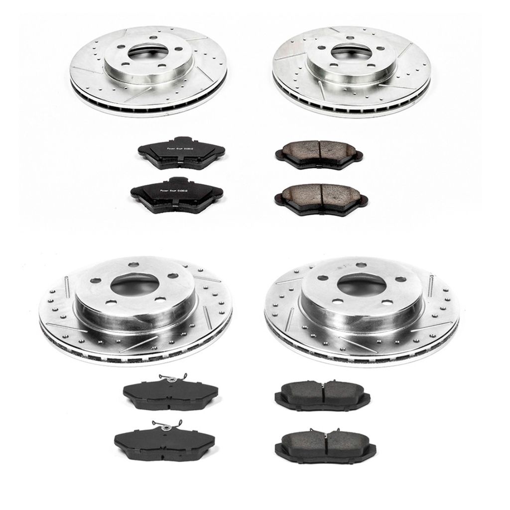 PowerStop K1326 - Z23 Drilled and Slotted Brake Rotors and Pads Kit