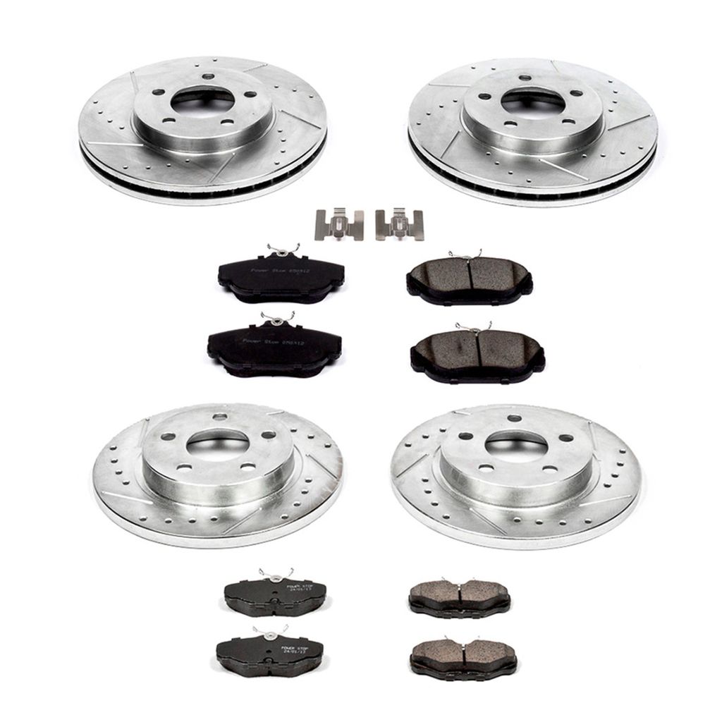 PowerStop K1328 - Z23 Drilled and Slotted Brake Rotors and Pads Kit