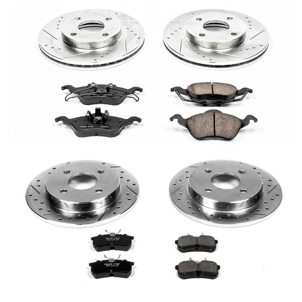 PowerStop K1359 - Z23 Drilled and Slotted Brake Rotors and Pads Kit
