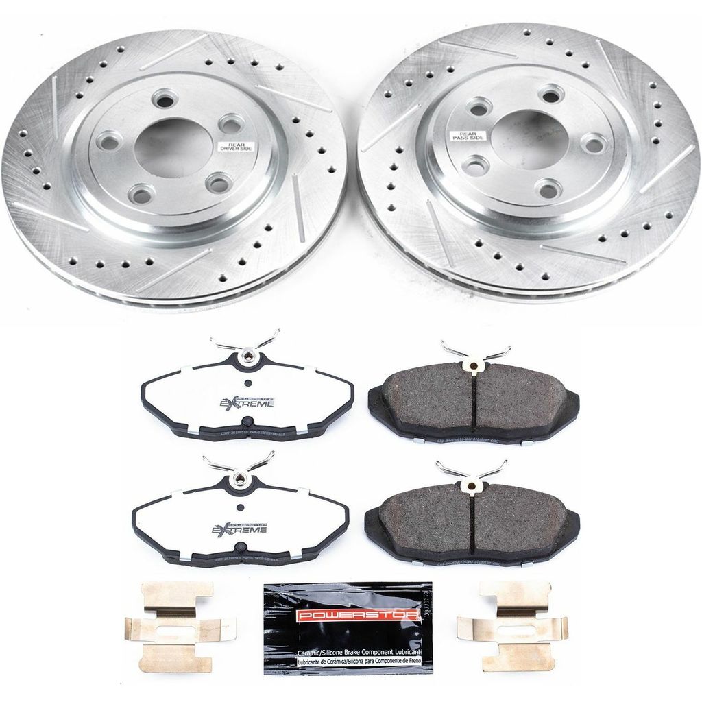 PowerStop K1360-26 - Z26 Drilled and Slotted Brake Rotors and Pads Kit