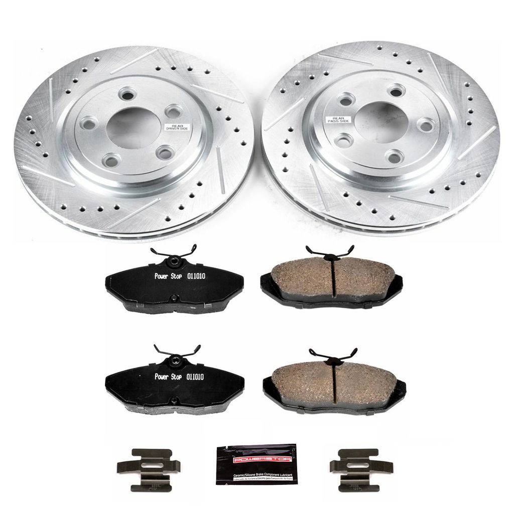 PowerStop K1360 - Z23 Drilled and Slotted Brake Rotors and Pads Kit