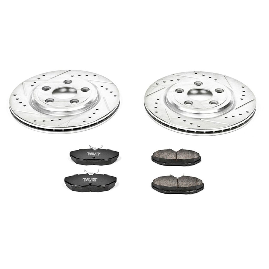 PowerStop K1361 - Z23 Drilled and Slotted Brake Rotors and Pads Kit