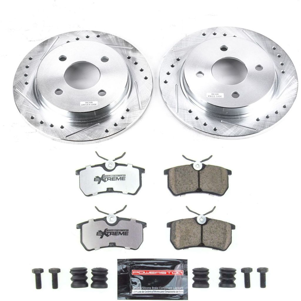 PowerStop K1363-26 - Z26 Drilled and Slotted Brake Rotors and Pads Kit