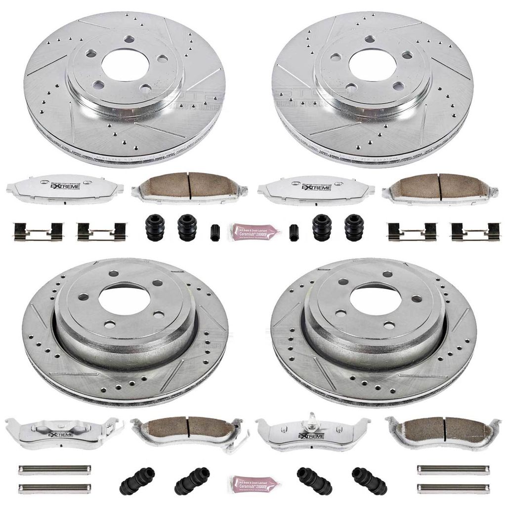 PowerStop K1365-26 - Z26 Drilled and Slotted Brake Rotors and Pads Kit