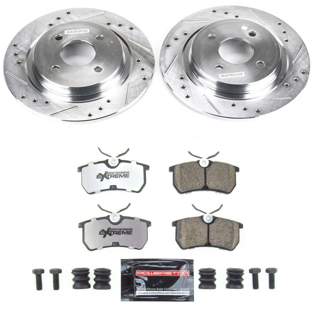 PowerStop K1376-26 - Z26 Drilled and Slotted Brake Rotors and Pads Kit
