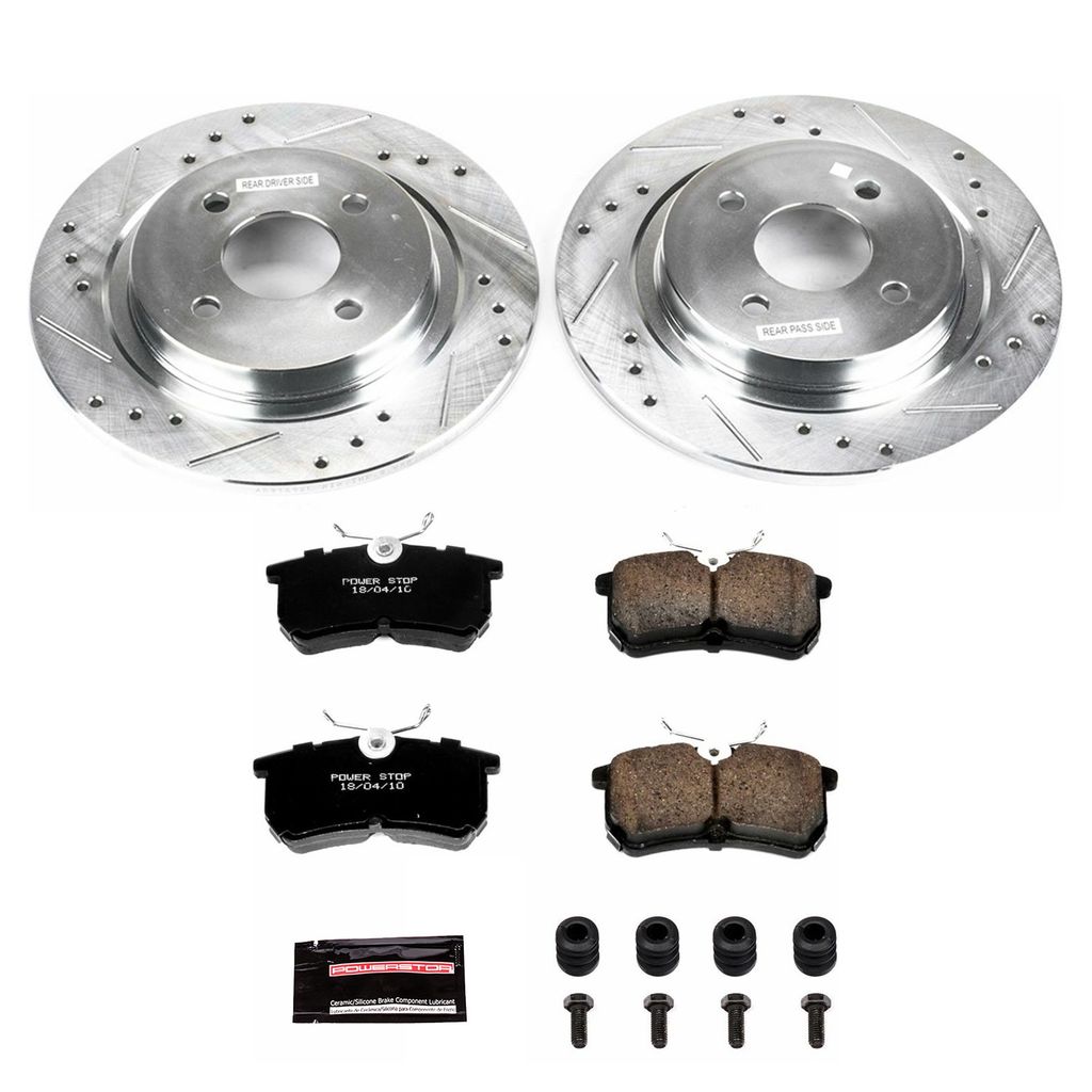 PowerStop K1376 - Z23 Drilled and Slotted Brake Rotors and Pads Kit