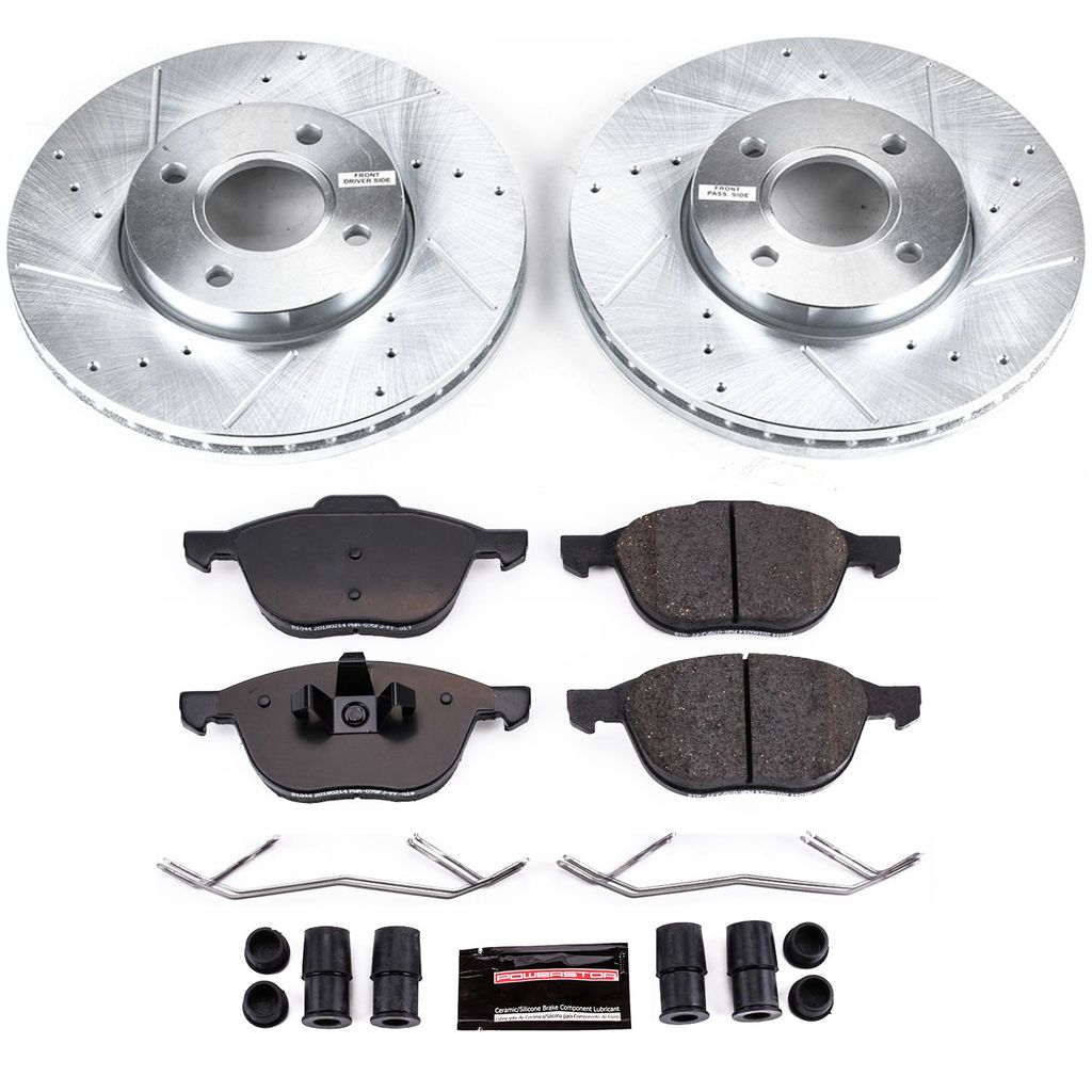 PowerStop K1377 - Z23 Drilled and Slotted Brake Rotors and Pads Kit