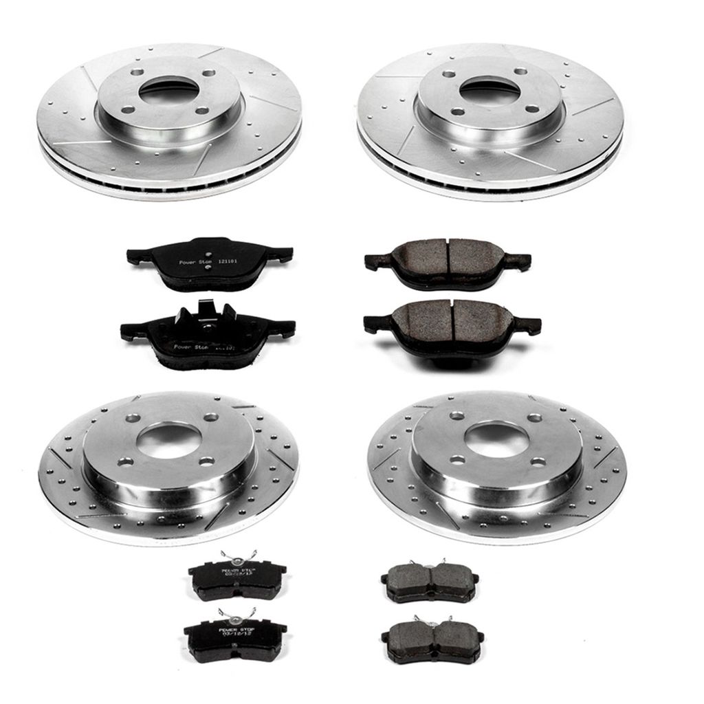 PowerStop K1378 - Z23 Drilled and Slotted Brake Rotors and Pads Kit