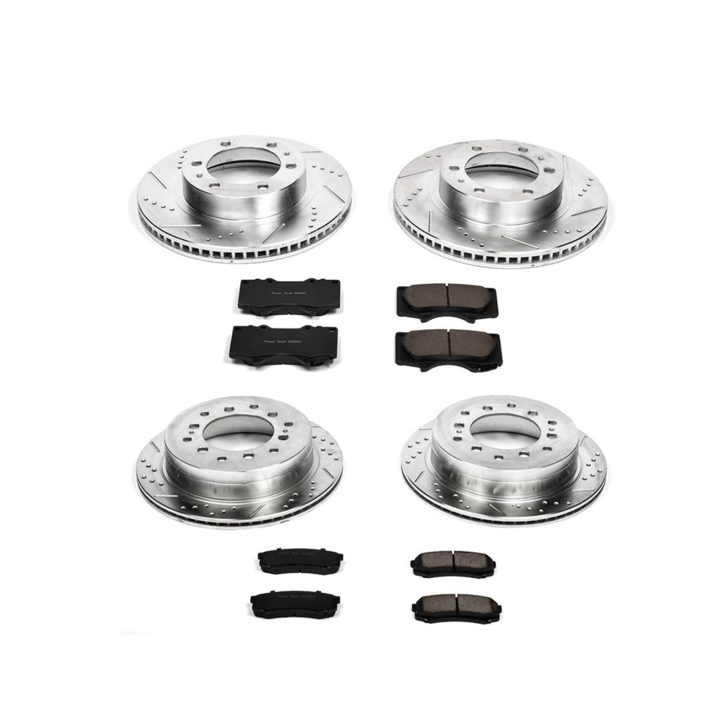 PowerStop K138 - Z23 Drilled and Slotted Brake Rotors and Pads Kit