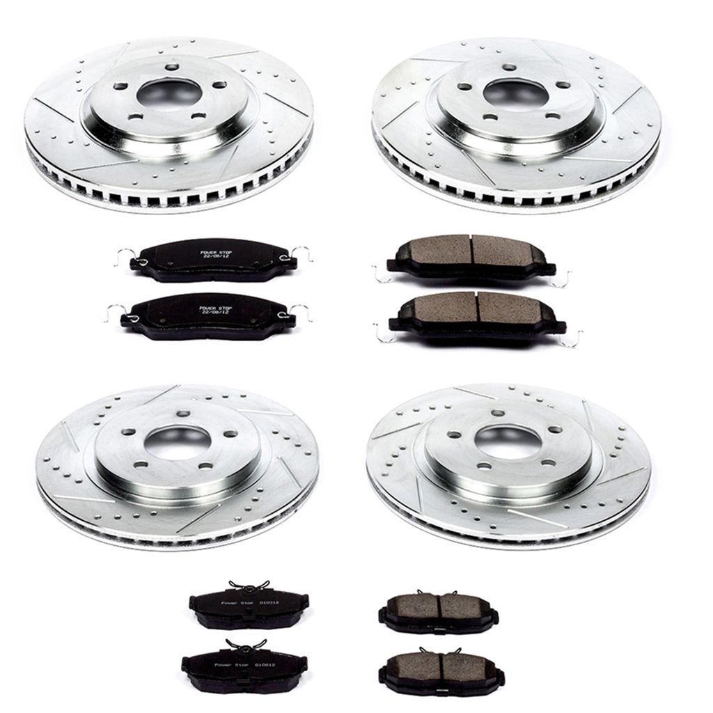 PowerStop K1381 - Z23 Drilled and Slotted Brake Rotors and Pads Kit
