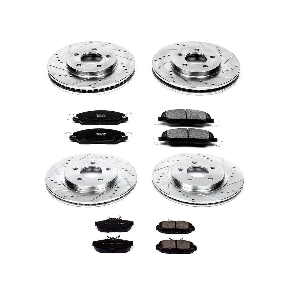 PowerStop K1383 - Z23 Drilled and Slotted Brake Rotors and Pads Kit
