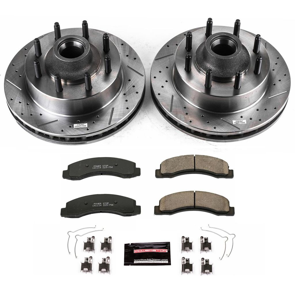 PowerStop K1392 - Z23 Drilled and Slotted Brake Rotors and Pads Kit