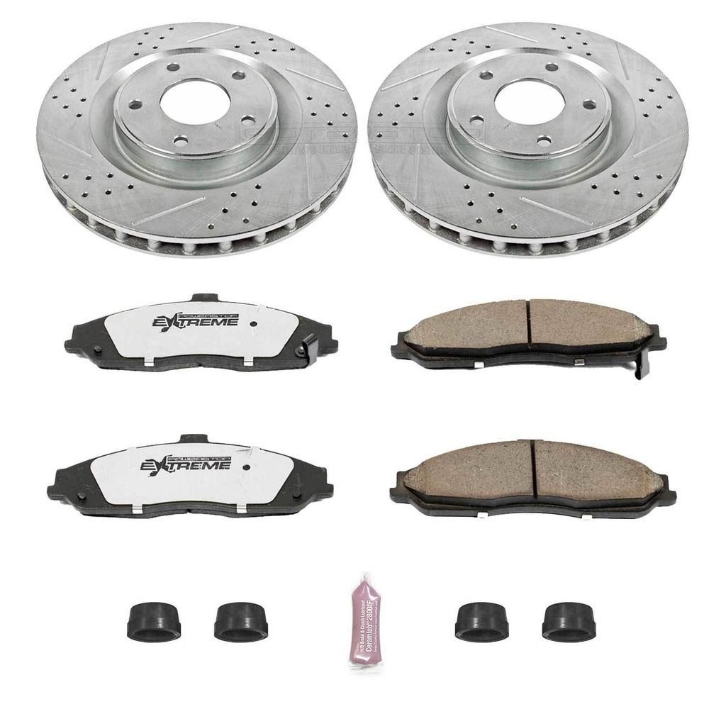 PowerStop K1417-26 - Z26 Drilled and Slotted Brake Rotors and Pads Kit