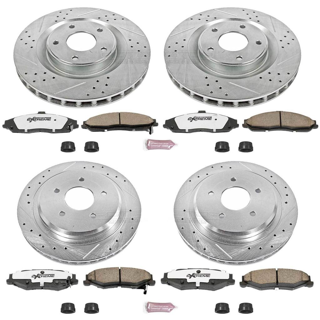 PowerStop K1418-26 - Z26 Drilled and Slotted Brake Rotors and Pads Kit