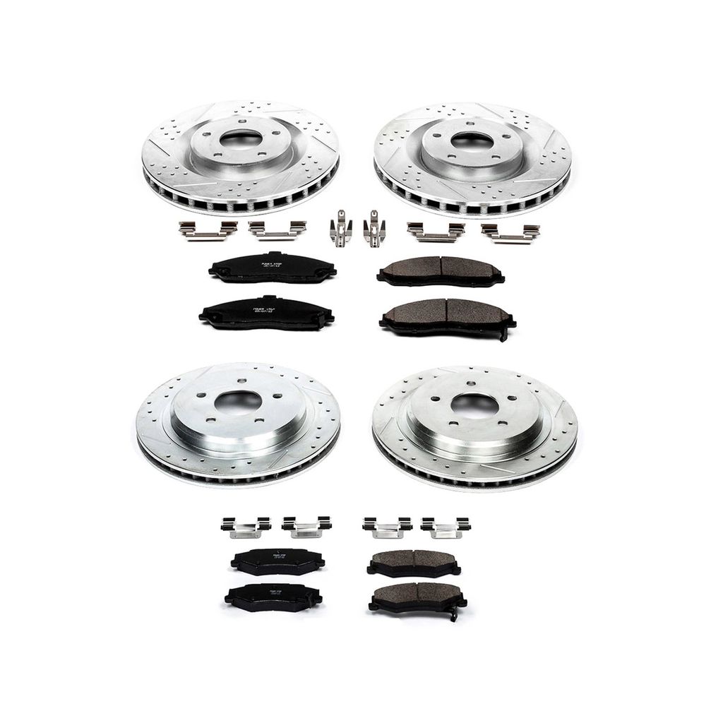 PowerStop K1418 - Z23 Drilled and Slotted Brake Rotors and Pads Kit