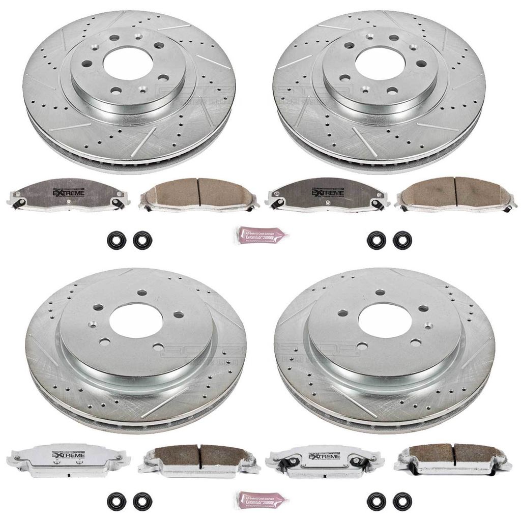 PowerStop K1420-26 - Z26 Drilled and Slotted Brake Rotors and Pads Kit