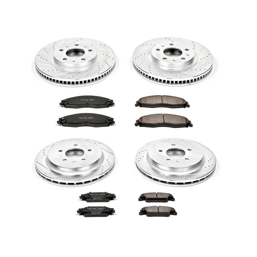 PowerStop K1420 - Z23 Drilled and Slotted Brake Rotors and Pads Kit
