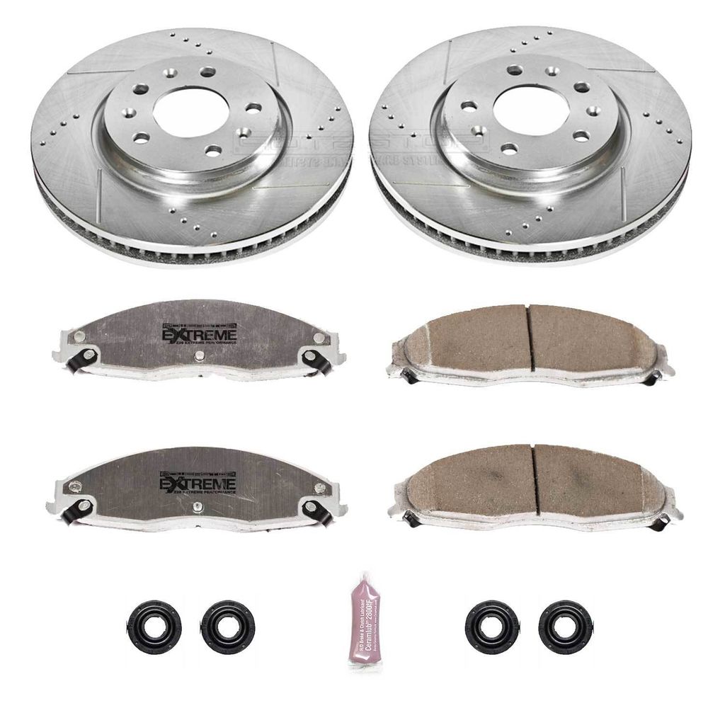 PowerStop K1423-26 - Z26 Drilled and Slotted Brake Rotors and Pads Kit