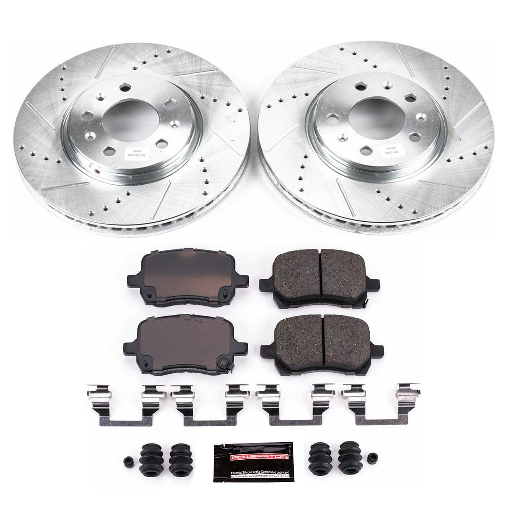PowerStop K1433 - Z23 Drilled and Slotted Brake Rotors and Pads Kit