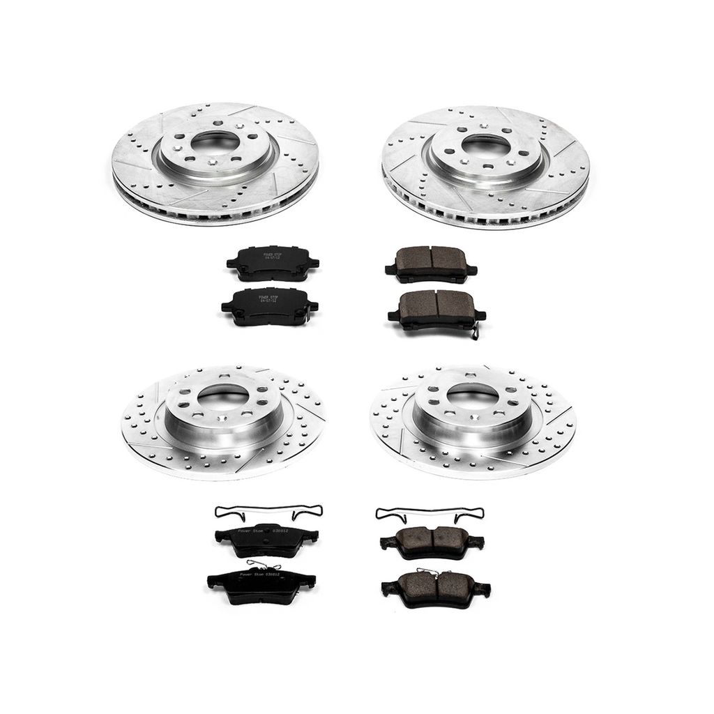 PowerStop K1434 - Z23 Drilled and Slotted Brake Rotors and Pads Kit