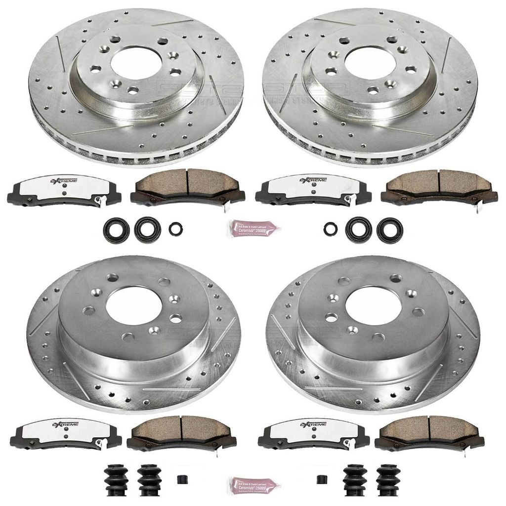 PowerStop K1438-26 - Z26 Drilled and Slotted Brake Rotors and Pads Kit
